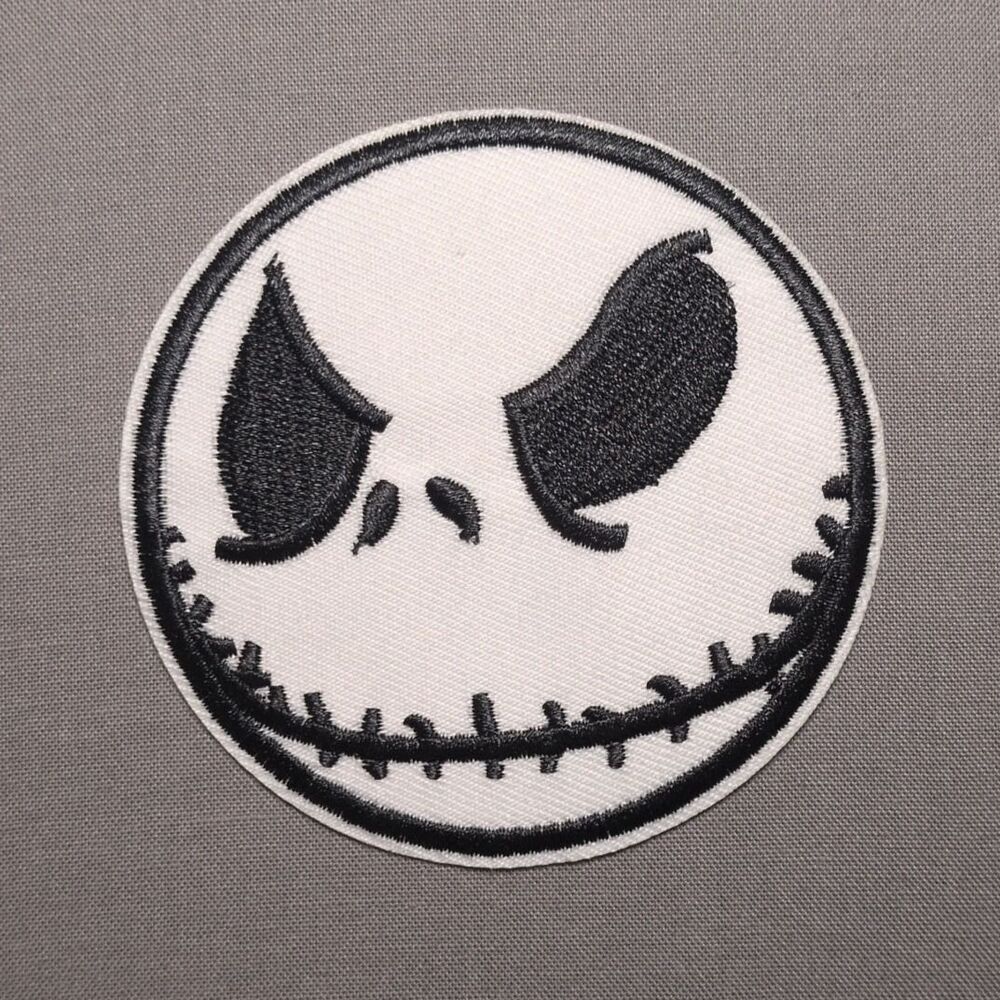 Jack Skellington Iron On Patch | Nightmare Before Christmas Embroidered Patch